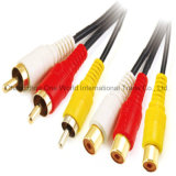 3 RCA Plug to 3 RCA Jacks Cable