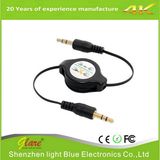 2.5 Feet Retractable 3.5mm Cable Male to Male