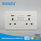 Factory Price High Quality Home Use 2 Gang 13A White Socket