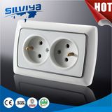 2 Gang Wall Socket for French Type with Good Quality and Cheap Price