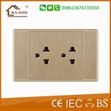 Golden PC Double 3 Pin Thailand Socket with Ce Certificate