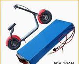 OEM High Rate 60V 20ah Lithium Battery for Electric Scooter/Harley Car