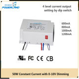 50W 0.6A/0.8A/1A/1.2A Dimmable LED Driver 5 Years Warranty
