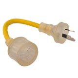 3-Pin Australian Heavy Duty Transparent Extension Cord (AL107+AL108)