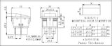 Lighted on off Dpst Rocker Switch