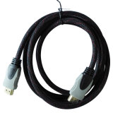High Quality HDMI Cable Nylon Sleeve 19 Pin with Double Color Plug (HD-008)