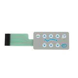 Custom Flat Membrane Switch Panel 11 Keys Silk Screen Printing PC Overlay