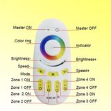 4 Zone 2.4G RF Remote Full Touch RGBW LED Controller