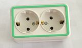 Surface Mounted Shucko Socket Outlet Double 02