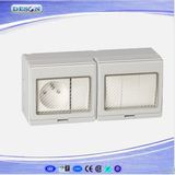 IP55 4 Gang Switch and 1 Gang French Socket Waterproof Wall Switch Socket
