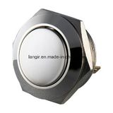 Short Body Metal Brass Momentary Push Button Switch (Dia. 19mm)