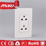 High Quality Electrical Power Double Wall Socket with Grounding