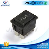 High Quality Kcd4-203/D Durable 250V Black Rocker Switch