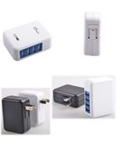Easy Carry Folding Travel Charger 4 Port USB Wall Chargers