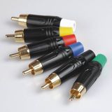 RCA Male Connector Audio Male Connector Black Color (R-045)