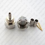 F Type Male Crimp Plug Straight RF Connector for Rg174 Rg316 LMR100 Cable