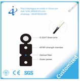 CAT6 PVC Sheath Single Model FTTH Fiber Optic Cable with 2 Core