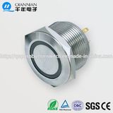 22mm 1no Resetable Flat Ring Illuminated IP65 Ik10 Push Button Switch