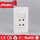 2*4 Inch Screwless Installation 16A Push Button Switch and Socket