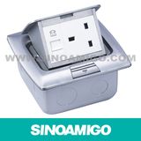 Pop-up Aluminum Alloys Floor Box with UK Power Sockets