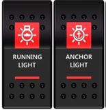 Labeled Boat Rocker Switch Carling Lighted-Light Mrb-001