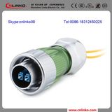Cnlinko Signal Connectors IP67 Optical Fiber Connector / Fiber Connector Metal Fiber Optic Connector