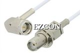 SMA Male Right Angle to SMA Female Bulkhead Cable