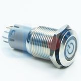 16mm Metal LED Ring Illuminated Push Button Switch
