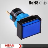 Ce TUV 16mm 5A/250V Latching Rectangular Pushbutton Switch
