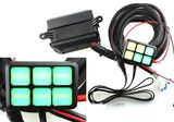 DC 12V 6 Gang on-off Touch-Sensitive Screen LED Control Switch Panel with Wiring Kit Universal for Car