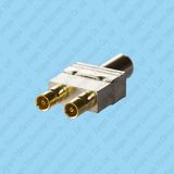 RF Coaxial Connector DIN 1.0/2.3 Male Plug to 2 Female Jack Adapter