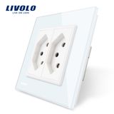 Livolo EU Standard Two Gang Switzerland Power Socket Vl-C7c2CH-11