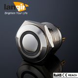 16mm Waterproof Flat Nickel Plated Brass Ring Momentary Pushbutton Switch