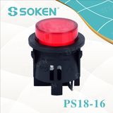 Round Light Push Button Switch 1 Pole