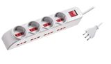 Italy 4 Ways 3 Pins Light Socket Plug Y050