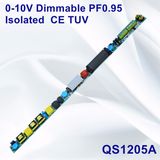 0-10V Dimmable PF0.95 LED Tube Power Supply with Ce TUV QS1205A