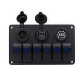 6 Gang Chrome Light Switch