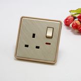 2018 UK Standard One Gang Switched Socket with Neon
