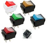 4 Pin Double Ple Illuminated Rocker Switch