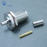 RF Coaxial Female Crimp Bulkhead N Connector for Rg223 Cable