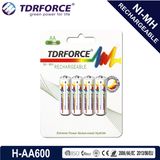 AA/Hr6 600mAh Rechargeable Nickel Metal Hydride Long Service Life Battery with Ce for Toy