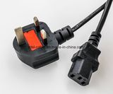 4 Way Universal UK Electrical Power Extension Socket Power Cord UK Power Cord with C13 Right Angel Connector