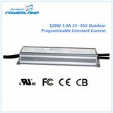 120W 3.3A 23~45V Outdoor Programmable Constant Current Waterproof LED Driver