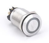 Ring Illuminated Screw Terminal Stainless Steel Push Button Switch