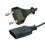 VDE European 2-Pin Power Cord with Connector