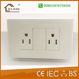with PC Cover Double 3 Pole Socket with Ce, IEC, Saso Ceritificate