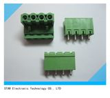 5.08mm Straight 4 Pin Screw Terminal Block Connector Pluggable Type Green