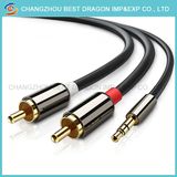 3.5mm 2RCA Audio Transfer Connector Mobile Computer Voice Box Conversion Aux Cable