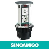 Waterproof Pop up Columnar Desk Power Port