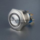 Langir 22mm Ring Illuminated Resetable 1no1nc Metal Push Buttons Switch (L22-F-M1-S-R)